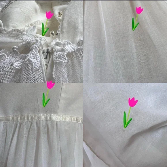 SOLD! ✅ Vintage 1970’s Gunne Sax Peasant Style Lace Wedding Formal Gown - Picture 6 of 7